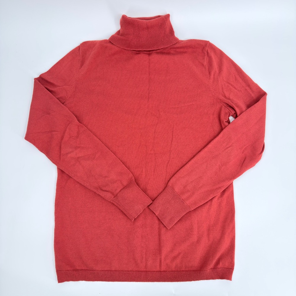 Talbots Turtleneck Sweater Classic Modern Womens Size Small Petite Red Knit Top